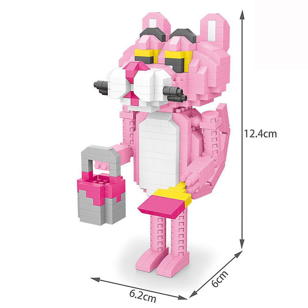 New Building Blocks Pink Panther Kids Figure Toy Creative Bricks ES7513ES7513