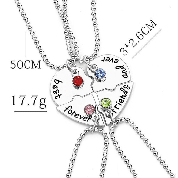 New Women Necklace Best Friends Series Stitching Love Carved Pendant For Wedding ES8407