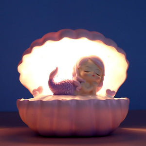 New Mermaid Shell Star Night Light Small Night Lamp Resin Decorations ES8584ES8584