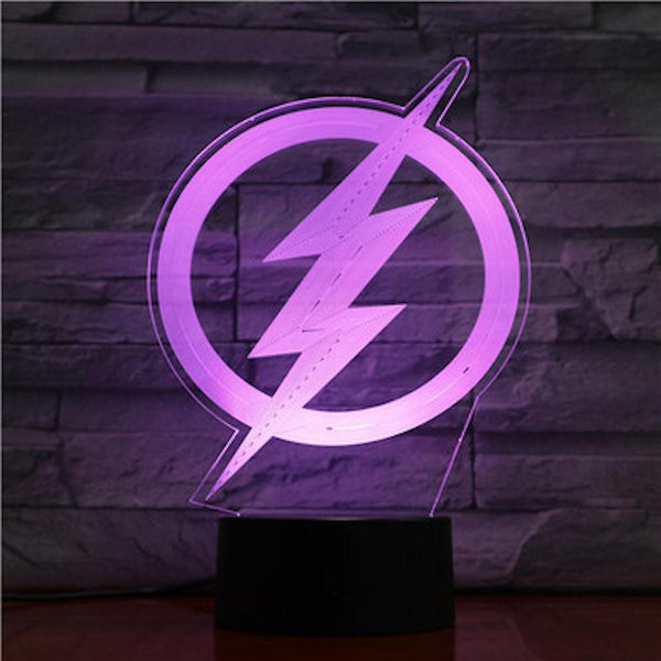 New Flash Man 3d Led Night Light Bedroom Table Lamp Color Changing ES8788ES8788