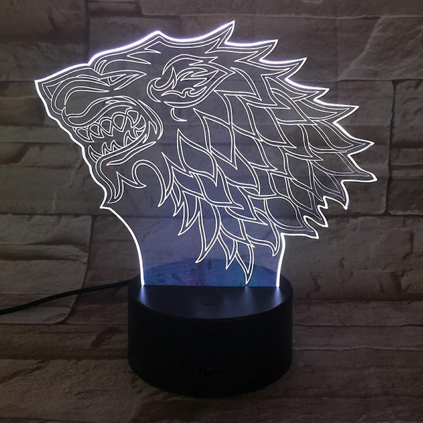 New Game Of Thrones 3d Led Night Light Bedroom Table Lamp Color Changing ES8804ES8804