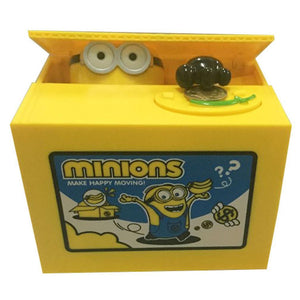 New Despicable Me Minions Piggy Bank Savings Money Stealing Greedy Money Box ES9325