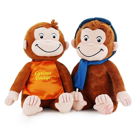 New 2pcs Curious Monkey George Plush Toy Doll 30cm ES10323ES10323