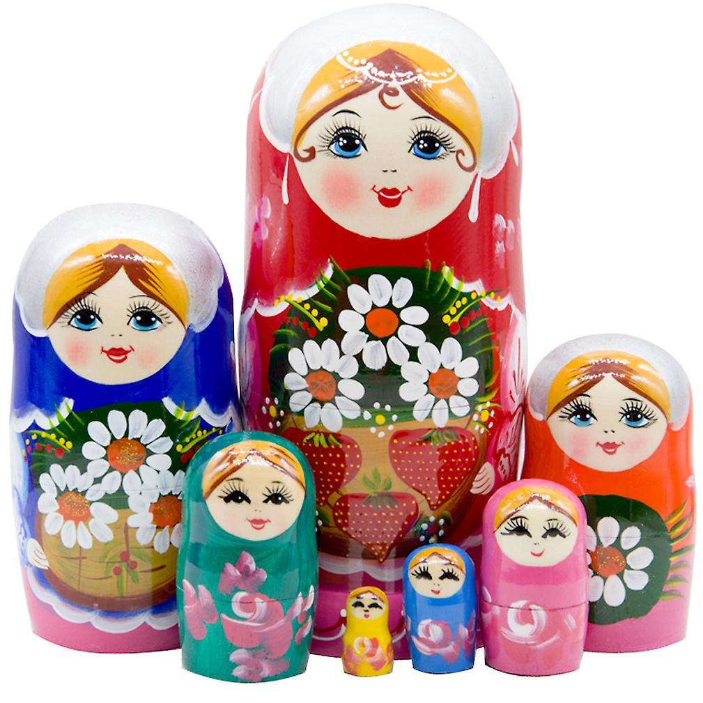 New Matryoshka Russian 7-layer Doll Daisy Girl's Children's Educational Toy Doll ES11530ES11530