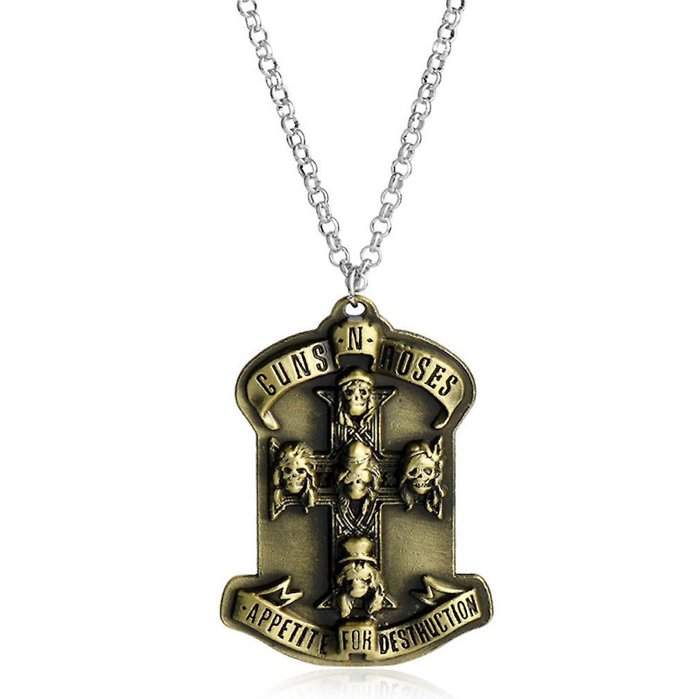 New American Rock Band G N'r Guns N' Roses Band Skull Necklace ES12092ES12092