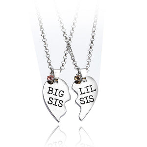 New Heart-shaped Multi-part Necklace Big Lil Sis ES12179