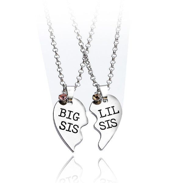 New Heart-shaped Multi-part Necklace Big Lil Sis ES12179