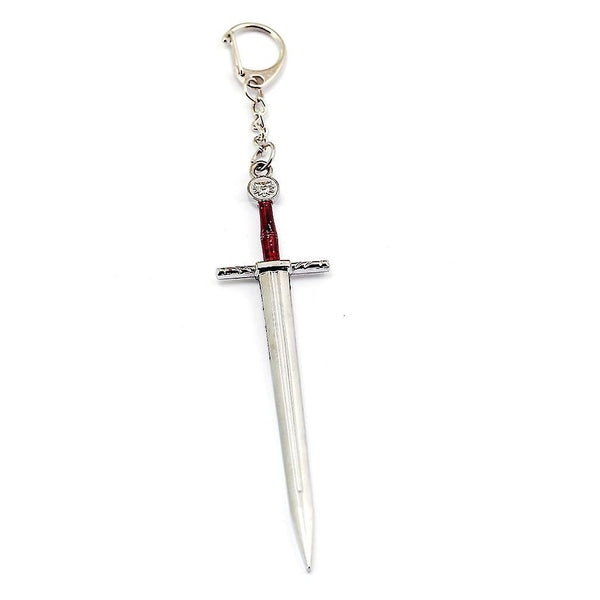 New 2pcs/lot Wild Hunt Geralt Of Rivia Hunting Magic Swords Keychain Key Ring Pendant ES12601