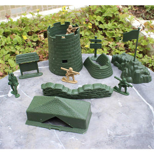 New 7pcs World War 2 Army Construction Toyset With Tent Cover Battlefield Figures ES12812ES12812