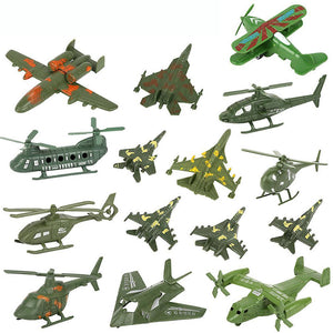 New 15pcs World War 2 Army Planes Toyset With Helicopter Fighter Battlefield Figures ES12811ES12811