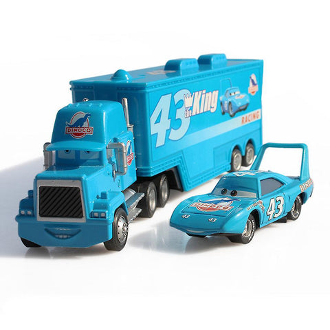 New Cars Cargo Trailer Racing Car King 43 Diecast Alloy Cars Model Toy Children's Gift ES12905ES12905