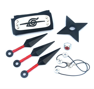 New 6pcs / Lot Naruto Kunai Weapons Headband, Necklace, Tsunade Minato, Knife Toys ES12909ES12909