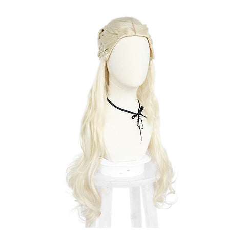 New Game Of Thrones Wigs Halloween Daenerys Targaryen Wig Cap White ES13315ES13315