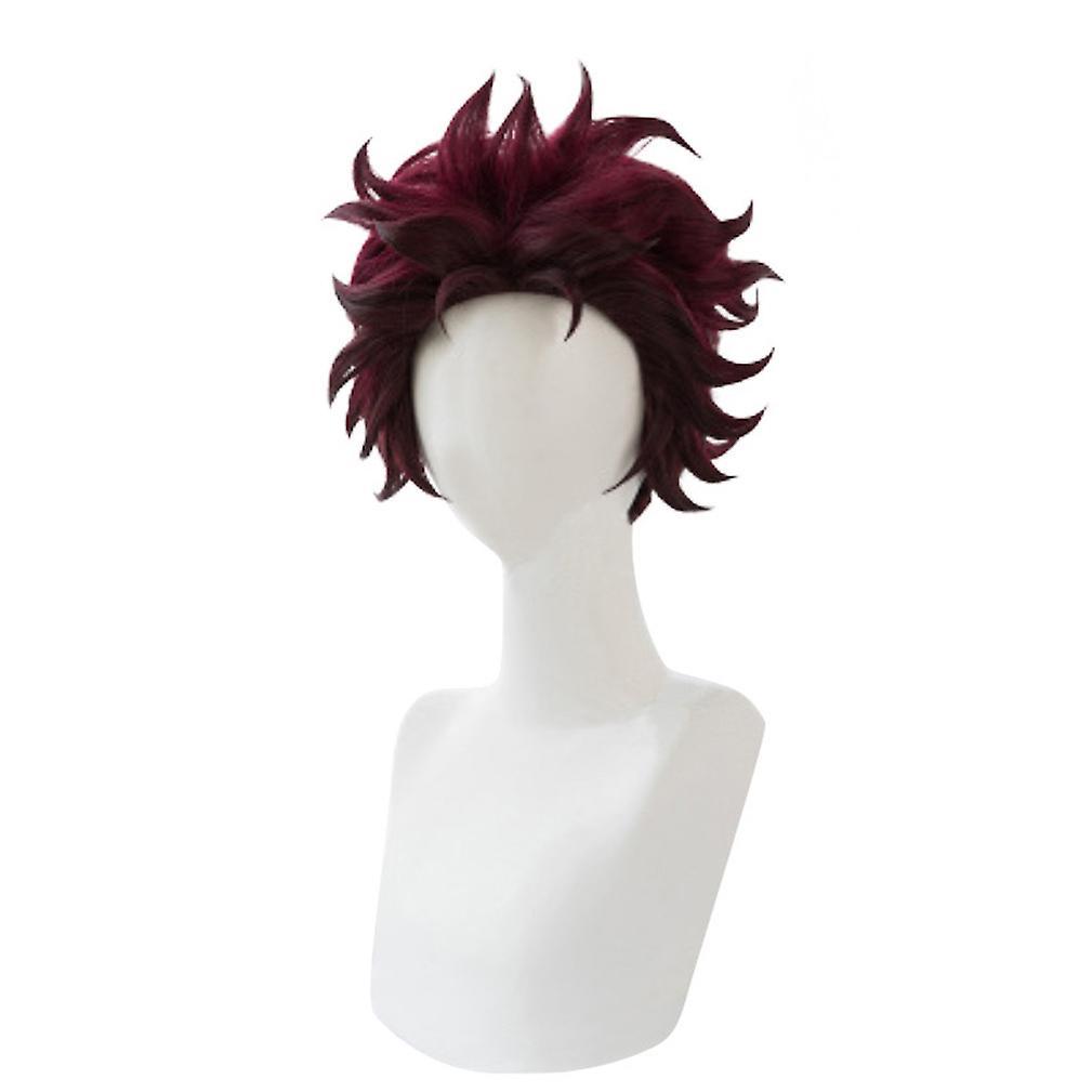 New Demon Slayer Anime Wigs Kamado Tanjirou Synthetic Hair Wigs ES13429ES13429