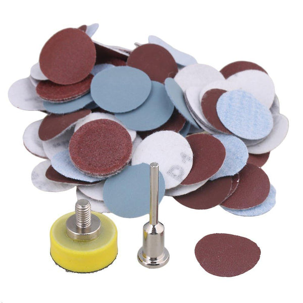 For 100pcs 25mm Sander Discs w/ Hook Loop Pad 100/180/240/1500/3000# WS153