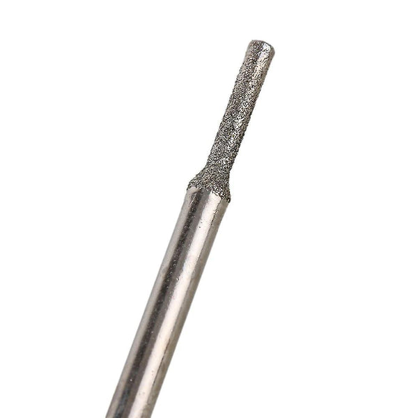 30pcs Diamond Coated Rotary Point Burrs Jewelry Tool Glass Drill Bit 2mm CylinderWS41