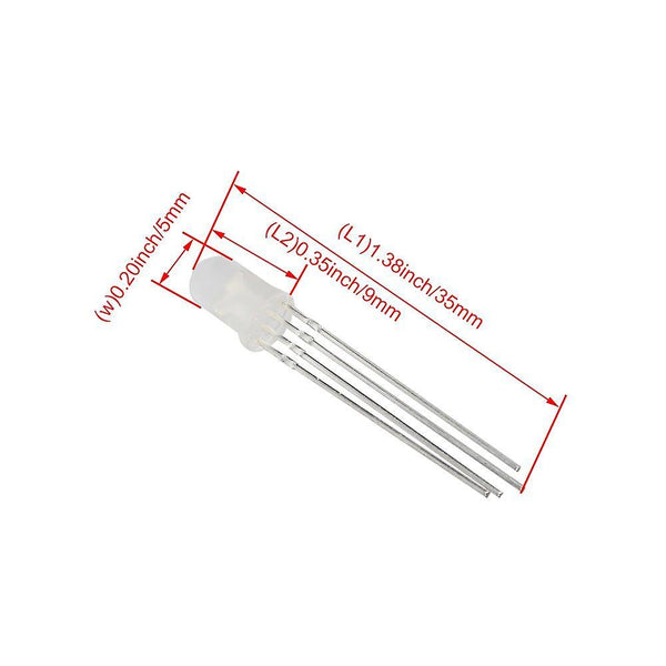 For A Set 5mm 4 Pin RGB LED Red Green Blue Diffused Common Anode Tri-Color LED Light WS172