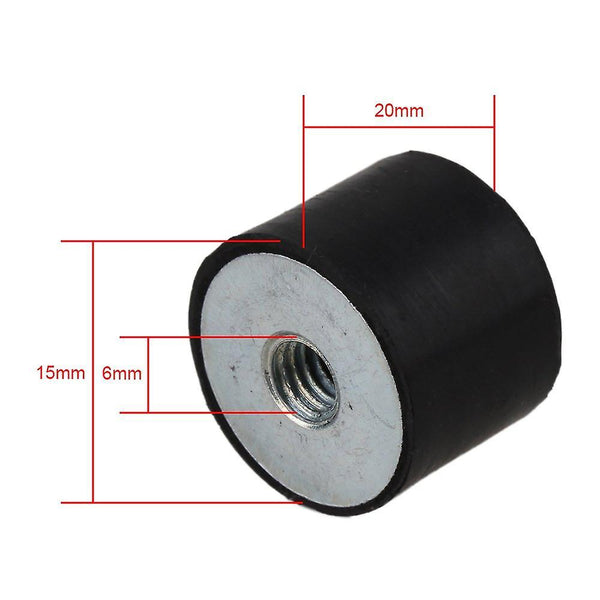 5PCS DE M6 20pcs 15 Female Thread Flat Base Rubber Isolator ReplaceWS115