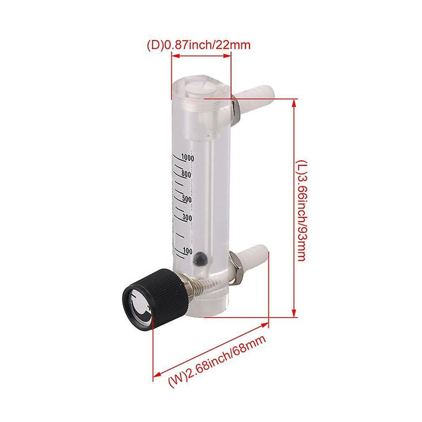 For 100-1000ml/min Air Oxygen Gas Flow Meter for Measuring Controlling Flow WS119