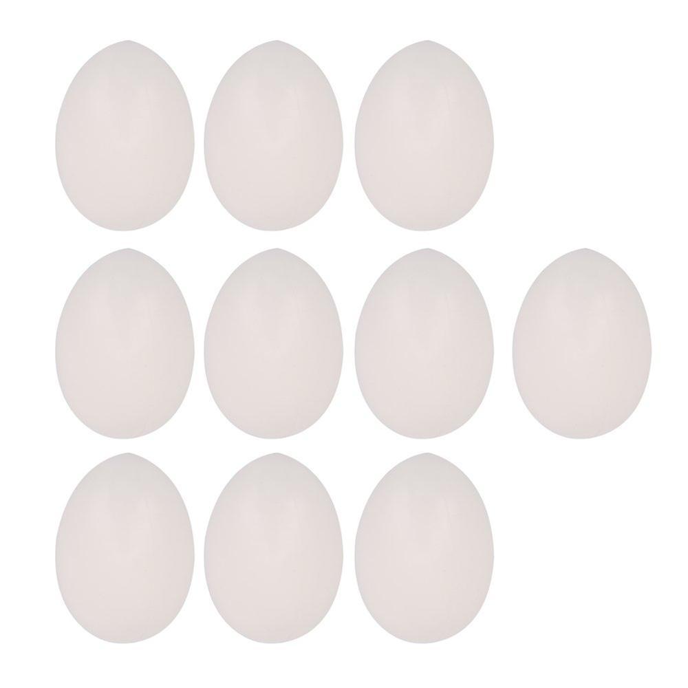 10pcsPlastic White Solid Fake Pigeon Parrots EggWS503