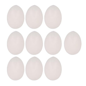 10pcsPlastic White Solid Fake Pigeon Parrots EggWS503