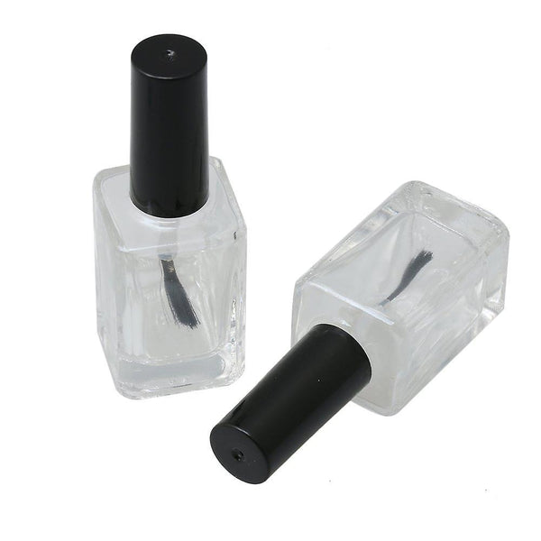 10pcs Empty Nail Polish Bottle Clear Glass 15MLWS313