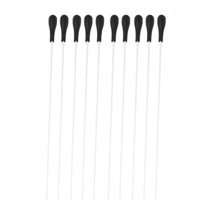 For 10pcs Music Conductor Baton w/ Black ABS Handle Silver WS598