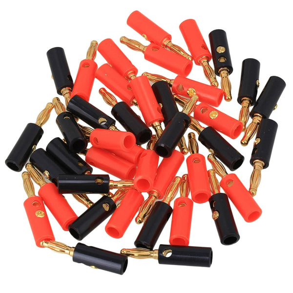 For Set of 40pcs 4mm Banana Plug Male Connector Gold Plated Power Test Probe WS610