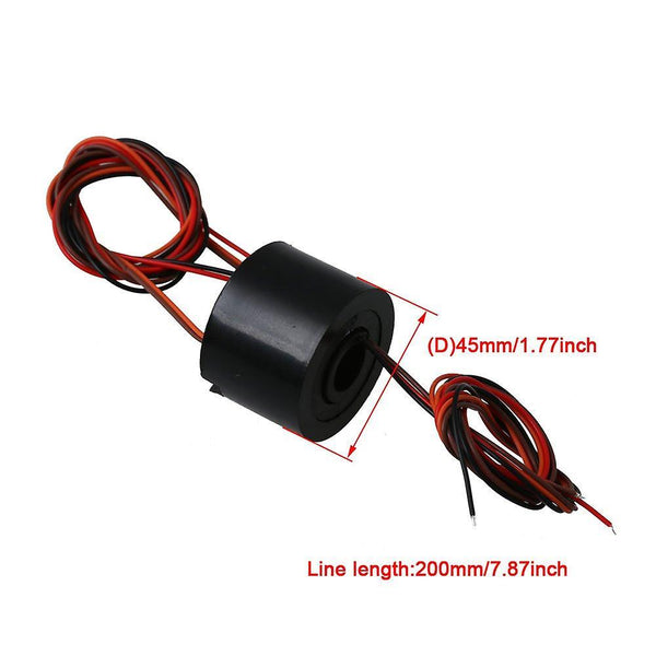 For Black 200mm Length Cable 220V 4Wires 1.5A 7mm Diameter Capsule Slip Ring WS655