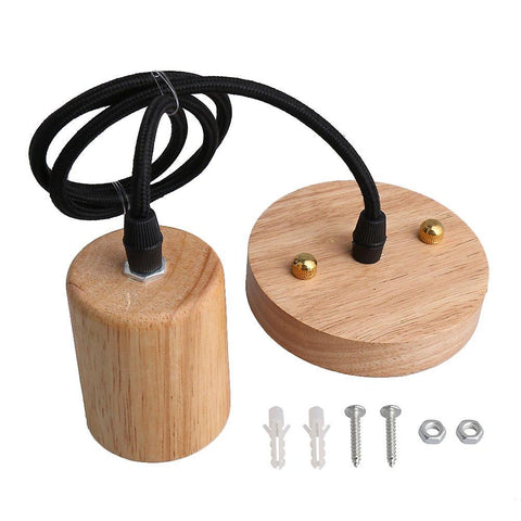 Wood Pendant Light Lamp Holder Adapter for E27 Bulb LightWS660