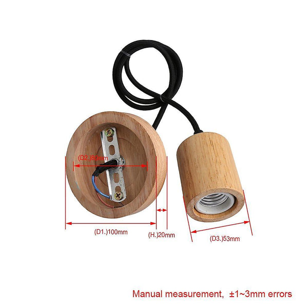 Wood Pendant Light Lamp Holder Adapter for E27 Bulb LightWS660