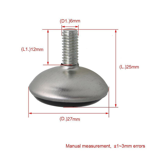 20pcs Iron 6mm Chair Table Bed Adjustable Leg FootWS677