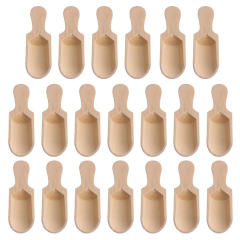 For 20pcs 73*24mm Wood Shovel Bath Salt Sugar Coffee Spoon WS664