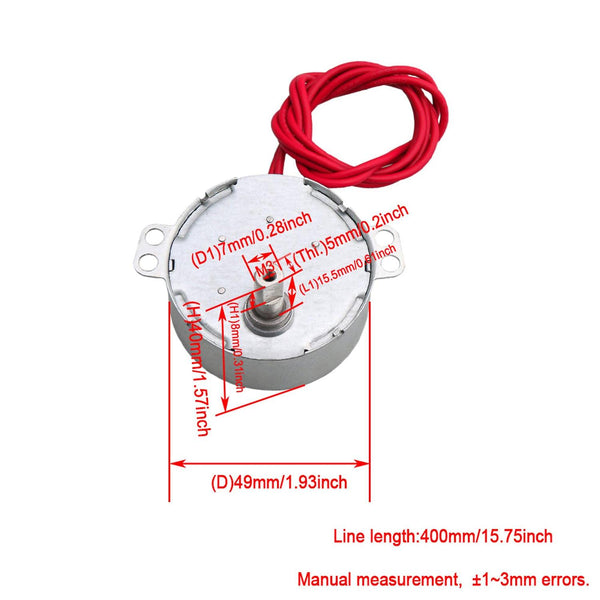 AC12V Low Speed Synchronous Motor 5-6 RPM Electric Motor 4KGF.CM TorqueWS464