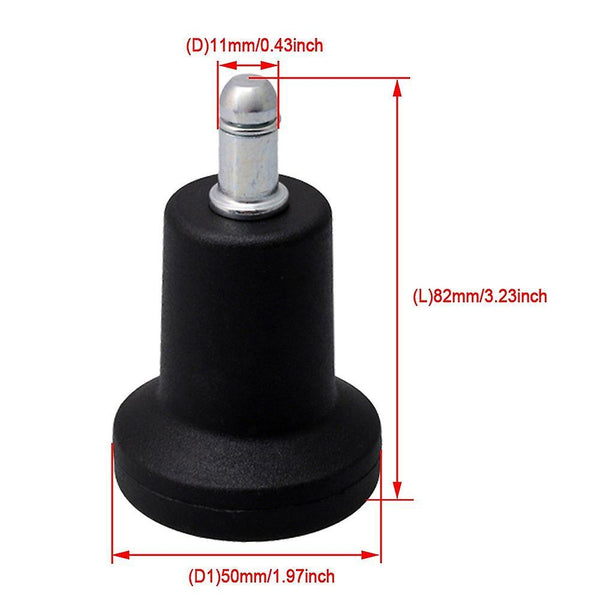 5PCS 8.2cm Height Stationary Bell Shape Glides for ChairWS383