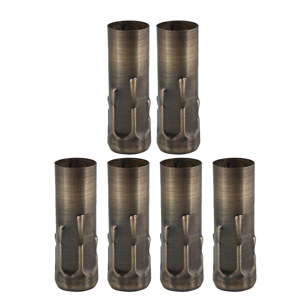 6pcs Crystal Chandelier Candle Cover Sleeve 25*80mm BronzeWS619