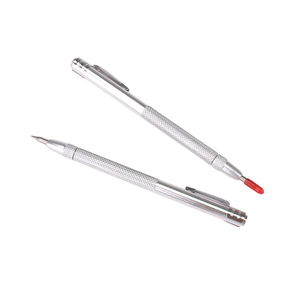 For 2pcs Tungsten Penpoint Steel Line Pen for Metal Surface Lettering Silver WS781