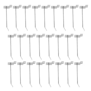 25PCS Single Hook Pin Arm Fitting Prong Hanger Shop Slatwall DisplayWS784