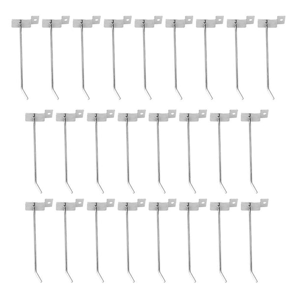 25PCS Single Hook Pin Arm Fitting Prong Hanger Shop Slatwall DisplayWS784