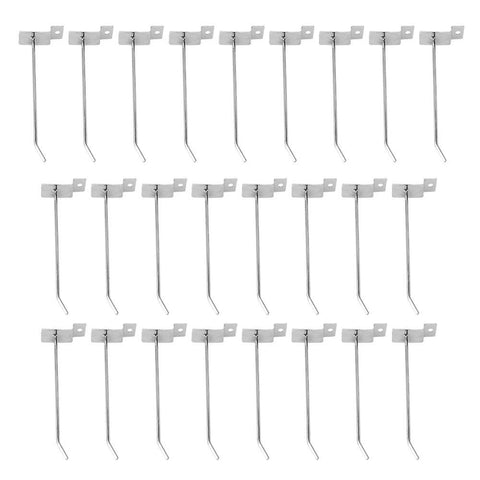 25PCS Single Hook Pin Arm Fitting Prong Hanger Shop Slatwall DisplayWS784