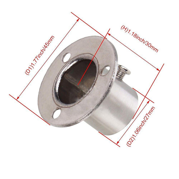 2pcs 22mm Stainless Steel Flange for Clothes Hanger BracketWS902