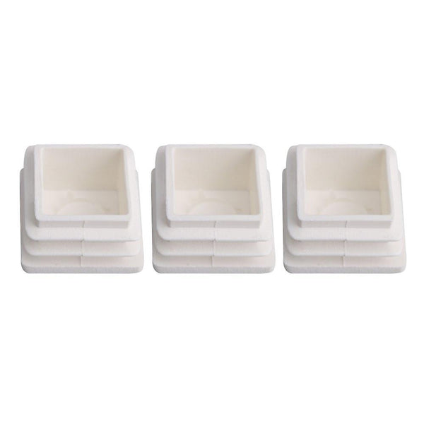 20x Plastic 2x2CM Square Tubing Hole Plug End Caps for Table Chair FootWS919