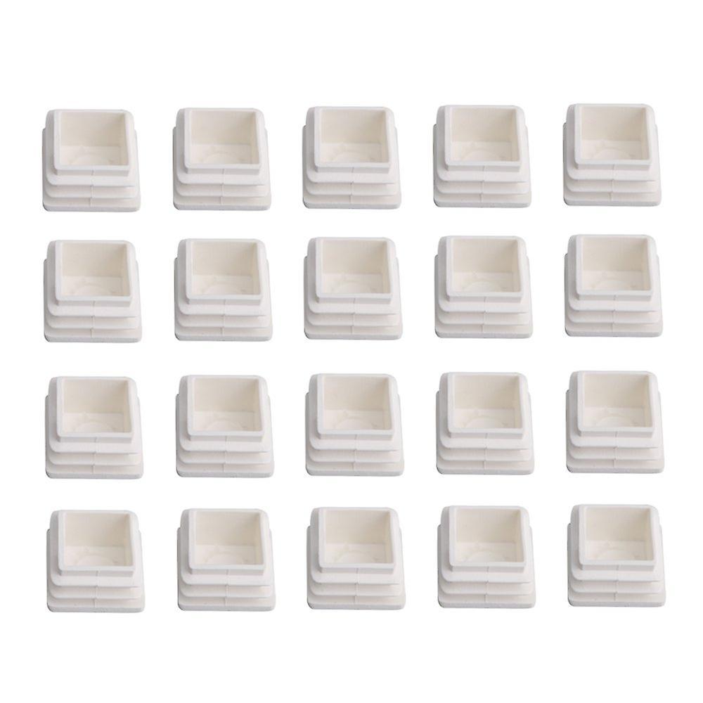 20x Plastic 2x2CM Square Tubing Hole Plug End Caps for Table Chair FootWS919