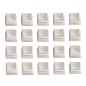 20x Plastic 2x2CM Square Tubing Hole Plug End Caps for Table Chair FootWS919