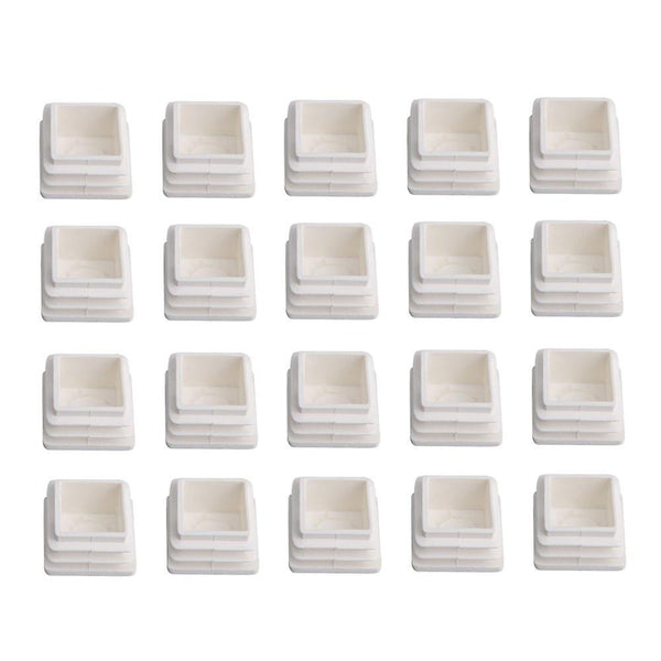 20x Plastic 2x2CM Square Tubing Hole Plug End Caps for Table Chair FootWS919