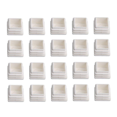 20x Plastic 2x2CM Square Tubing Hole Plug End Caps for Table Chair FootWS919