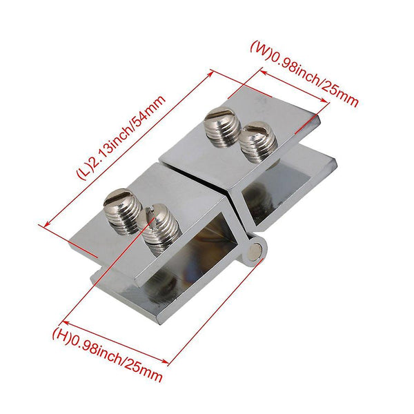 For Silver Color Door Clamp Double Open 180 Degree Shower Screen Hinges WS1021