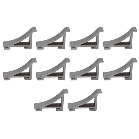 10pcs Aluminum Alloy 1.3 Inch Freezer Shelf Support Brackets SilverWS1059