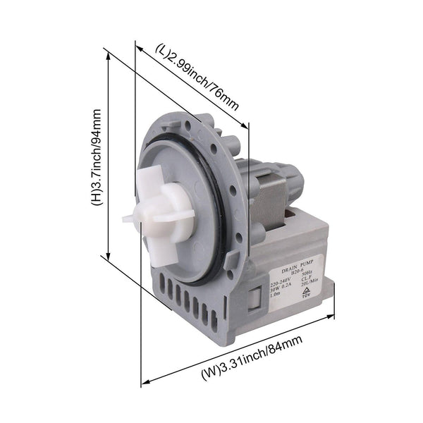 2.99inch Length Washer Drain Pump 30w 50HZ B04040001 for YP1053 220-240VWS1061