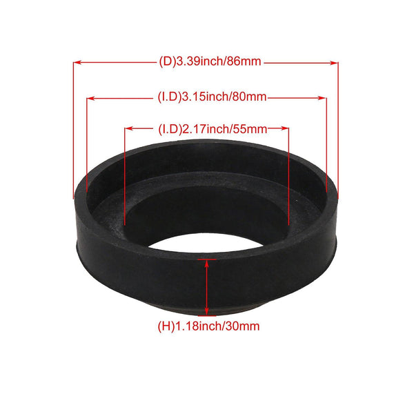 55mm ID 86mm OD Ductile Bowl Recessed Sponge Gasket Two-piece ToiletWS1068